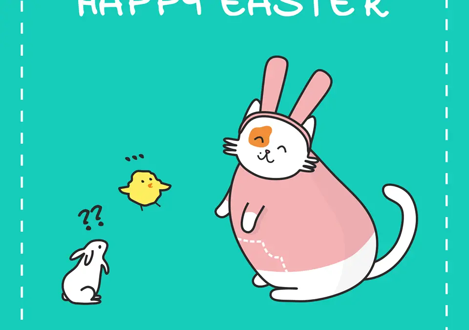 HAPPY EASTER – LIZA IS A LAZY CAT