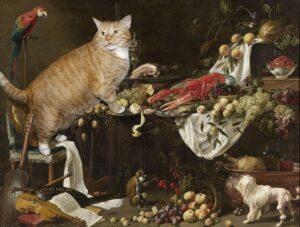 Adriaen-van-Utrecht-Still-Life-cat