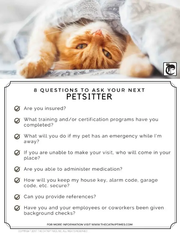 PETSITTER CHECKLIST