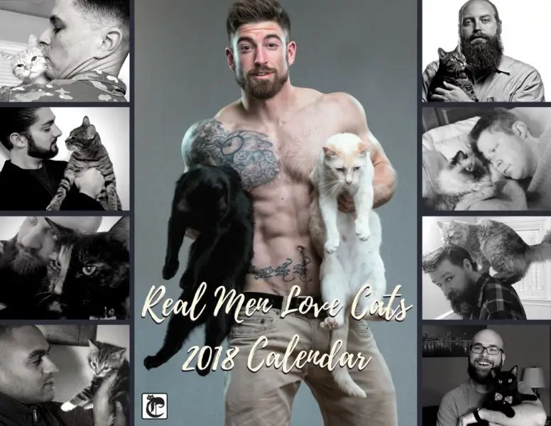 2018 Real Men Love Cats Calendar - by The Catnip Times - Cover