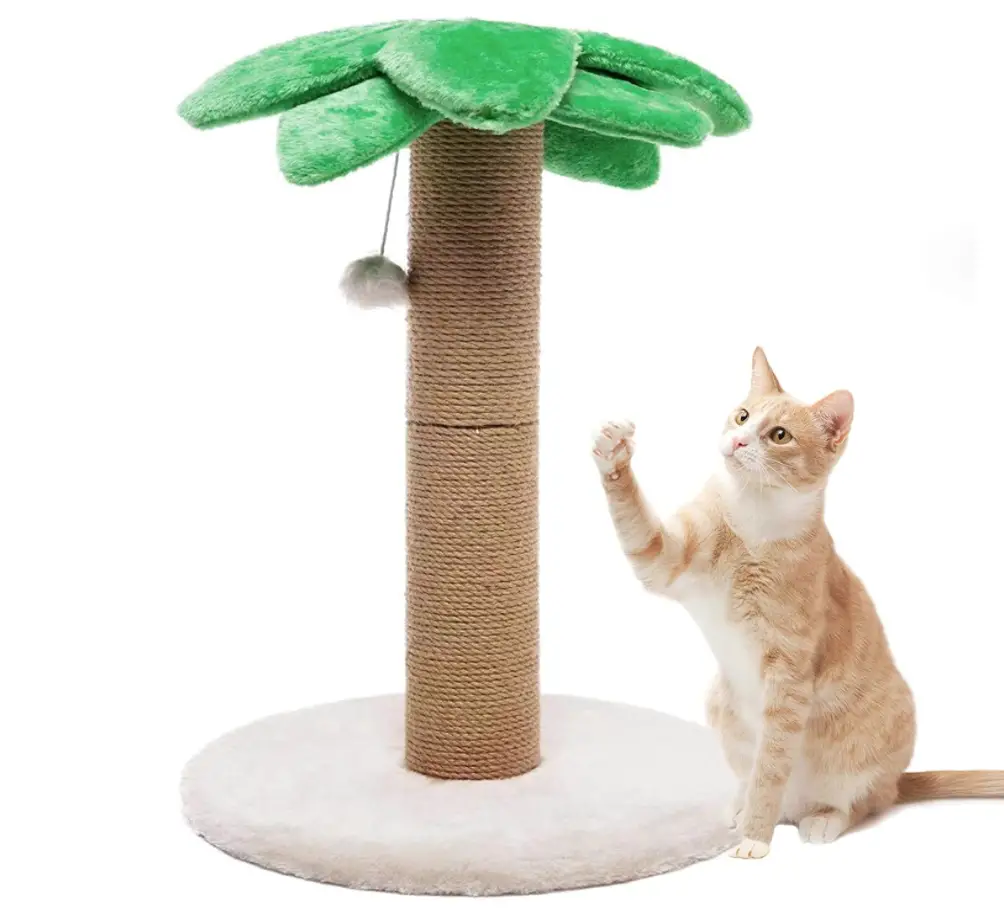 LUCKITTY Small Cat Scratching Posts Kitty Coconut Tree-Cat Scratch
