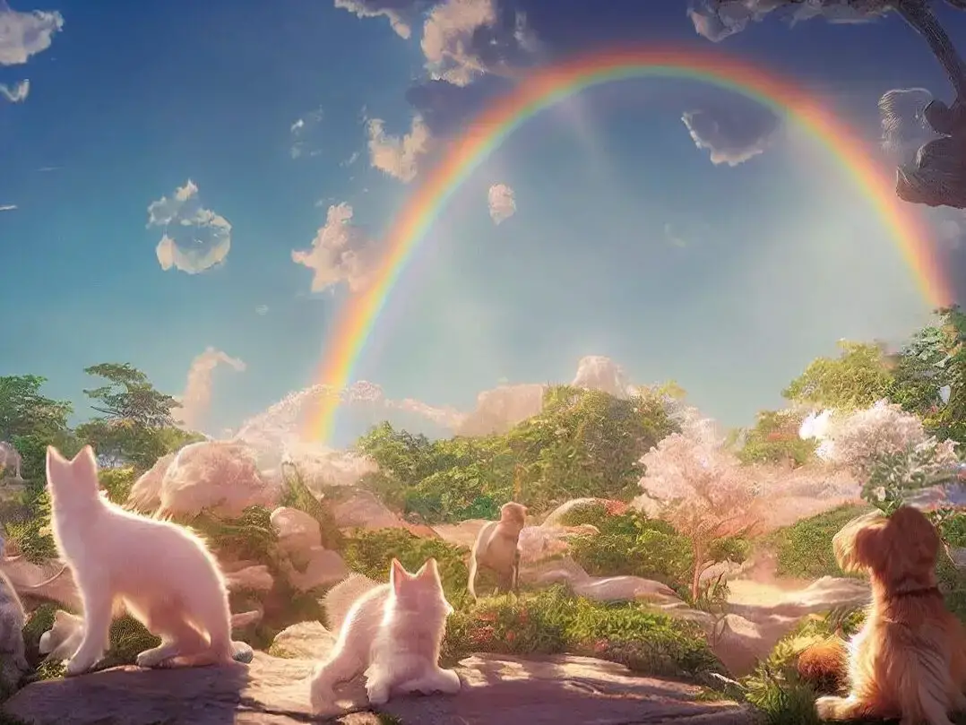 The Rainbow Bridge poem Author of Rainbow Bridge poem revealed to be Edna Clyne-Rekhy from Scotland